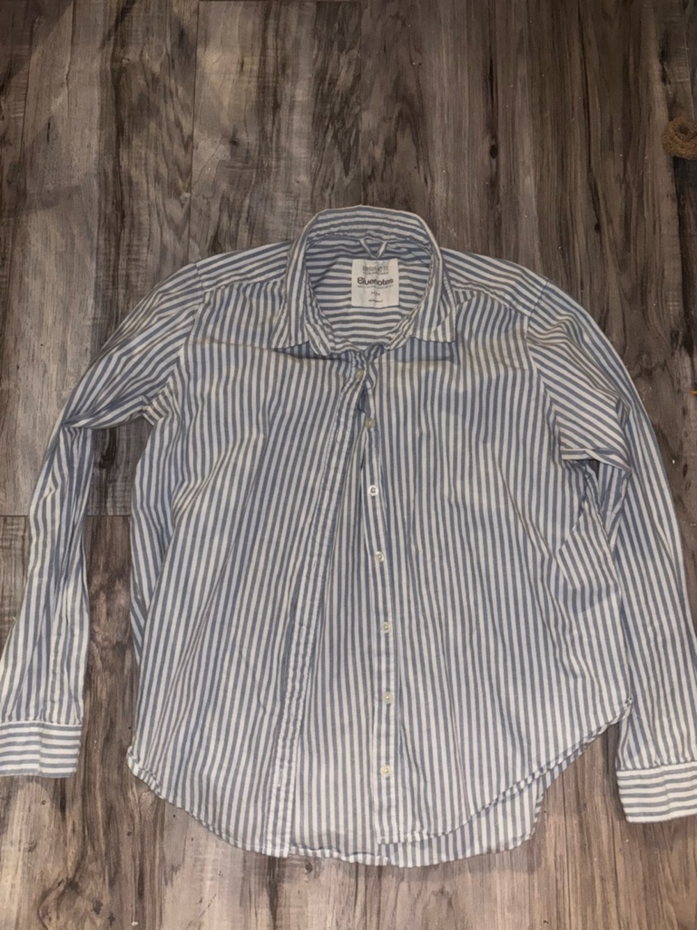 Bluenotes Light Blue & White Striped Button-Down Shirt